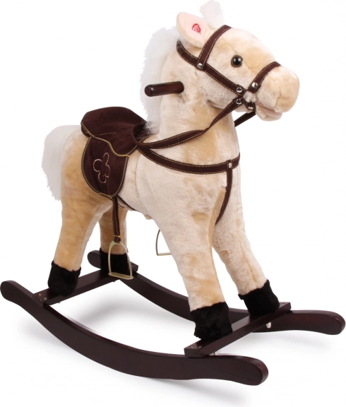 Schommelpaard SMALL FOOT Pluizige met geluid