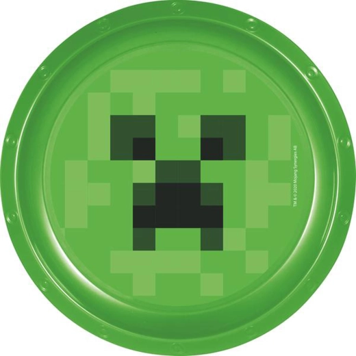 Plastic bord Minecraft 22 cm