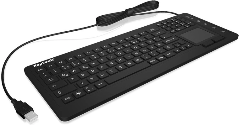 KeySonic-toetsenbord met touchpad en IP68-bescherming