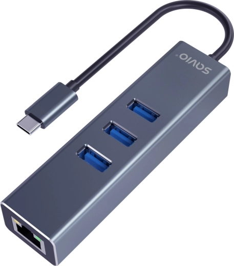 USB-C-hub Savio AK-57 met gigabit-ethernet