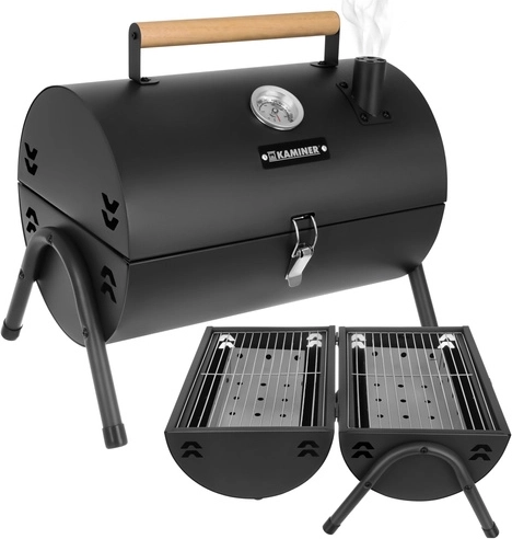 Twee roosters en twee bakjes voor gelijkmatige warmte