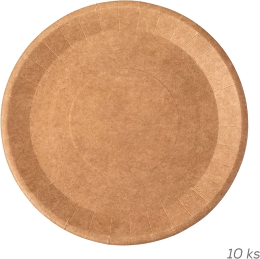 Papieren ondiep bord NATURE 22,5 cm (10 stuks)