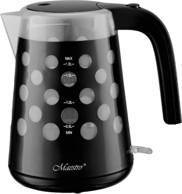 Elektrische waterkoker Maestro KROPKY 1,7L 2200W, zwart