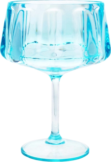 Toro plastic margaritaglas 440 ml, transparant blauw