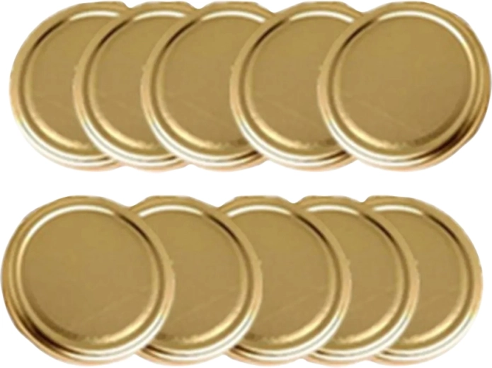 Gouden inmaakdeksels TO 82 (6z) – set van 10 stuks