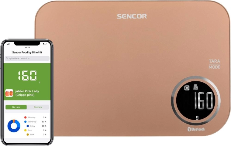 Slimme keukenweegschaal Sencor met Bluetooth