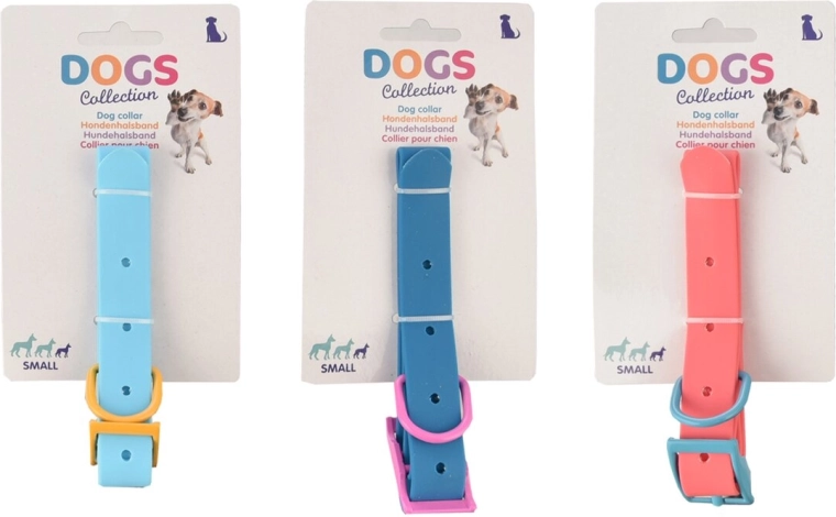 Siliconen hondenhalsband 40 cm (mix van 3 kleuren)