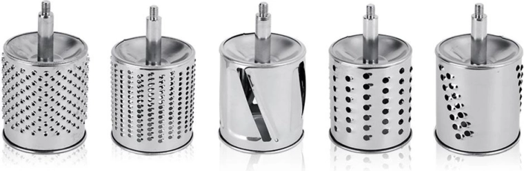 Vijf verwisselbare trommels voor elke taak