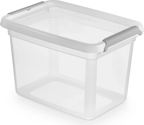 Basestore opbergdoos met deksel en clips 2 l