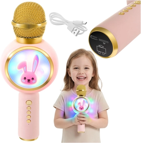 Draadloze karaoke-microfoon voor kinderen Izoxis konijntje roze