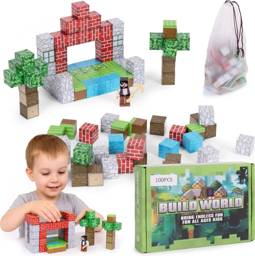 Magnetische bouwblokken voor kinderen, 100 stuks