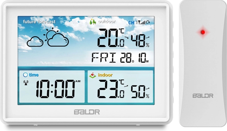 12-uurs voorspelling en overzichtelijk kleurendisplay