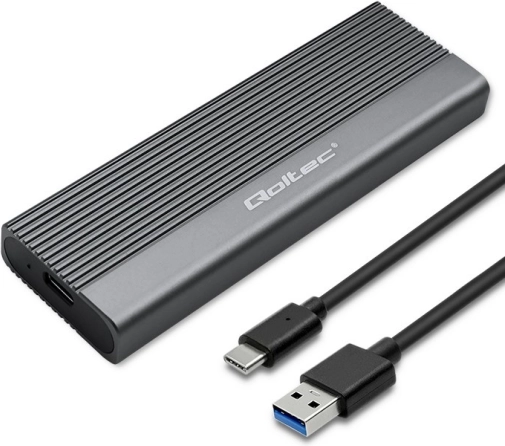 Aluminium behuizing voor schijf M.2 SSD SATA NGFF USB-C 2TB Grijs