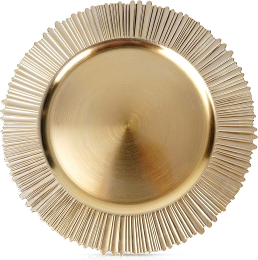Gouden decoratieve onderzetter onder bord 33 cm