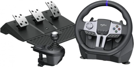 gamingstuur PXN V9 Gen2 met pedalen en schakelpook (PC, PlayStation, Xbox, Switch)