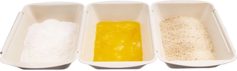 De juiste maat voor bloem, ei en paneermeel