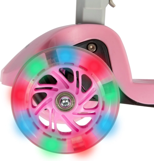 Oplichtende LED-wieltjes tijdens het rijden