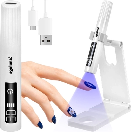 Draagbare UV/LED-nagellamp Soulima mini 3 W met LCD en standaard, USB-C