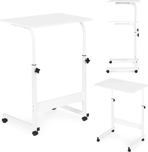 Mobiel tafeltje voor laptop bij bank en fauteuil wit ModernHome