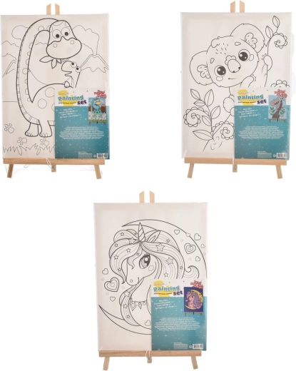 Creatieve schilderset met ezel 16 stuks (assortiment 3 varianten)