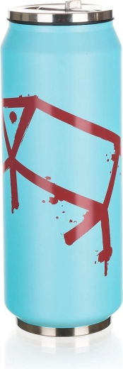 Thermobeker in blikvorm 430 ml BE COOL PIG, roestvrij staal, blauw
