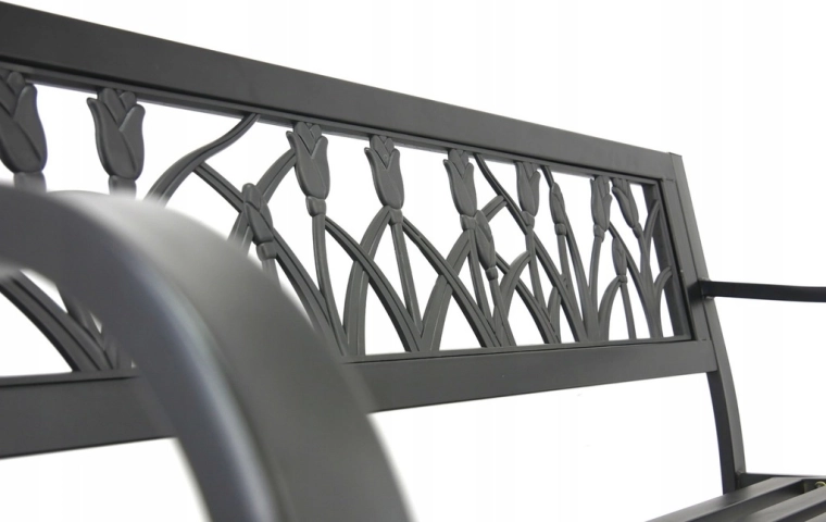 Decoratieve rugleuning met tulpenmotief