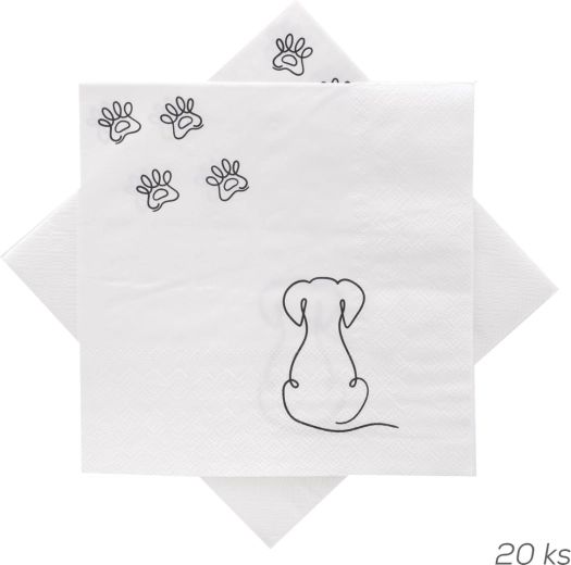 Papieren servetten Hondje 33 × 33 cm 20 stuks