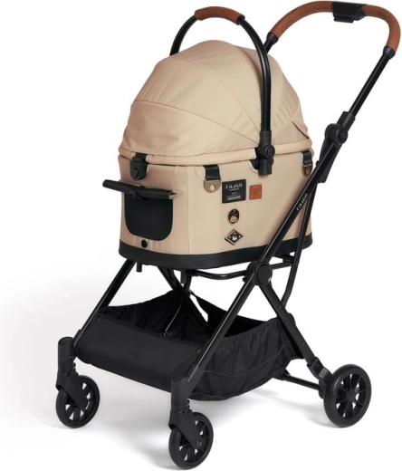 FIKAGO honden- en kattenbuggy Flytta Plus Hygge beige