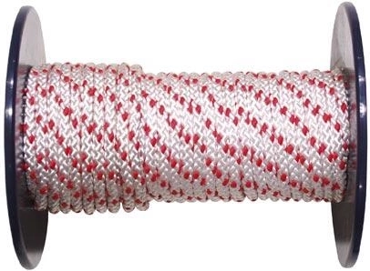 Gevlochten touw van polypropyleenvezel 8 mm zonder kern, gekleurd, 100 m