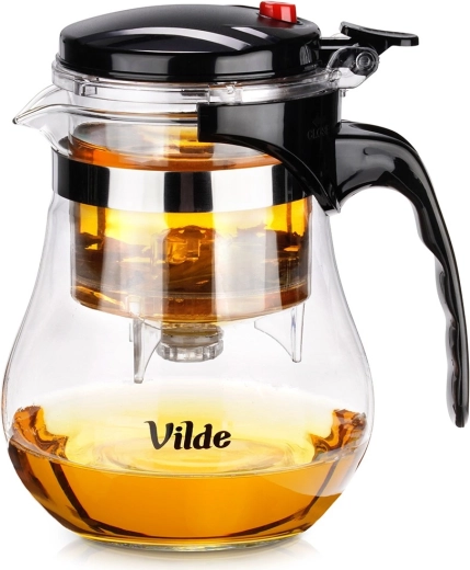 Glazen theepot met drukfilter 1,15 l
