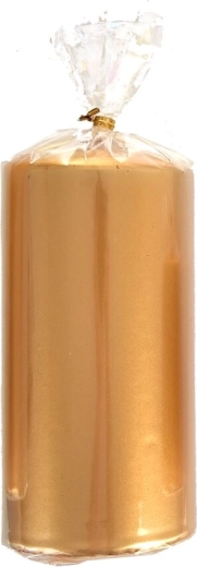 Gouden metallic stompkaars 7 × 14 cm