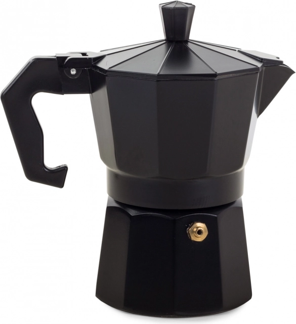 Zwarte aluminium moka-koffiemaker 150 ml