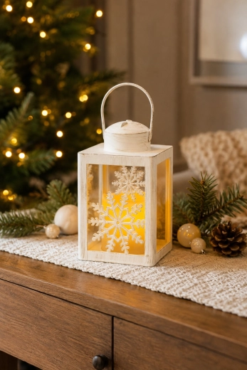 Warm wit knipperend LED als vlam