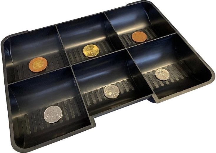 Muntenlade voor snel sorteren