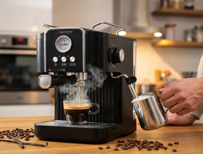 Stoompijpje voor zijdezacht opgeschuimde melk