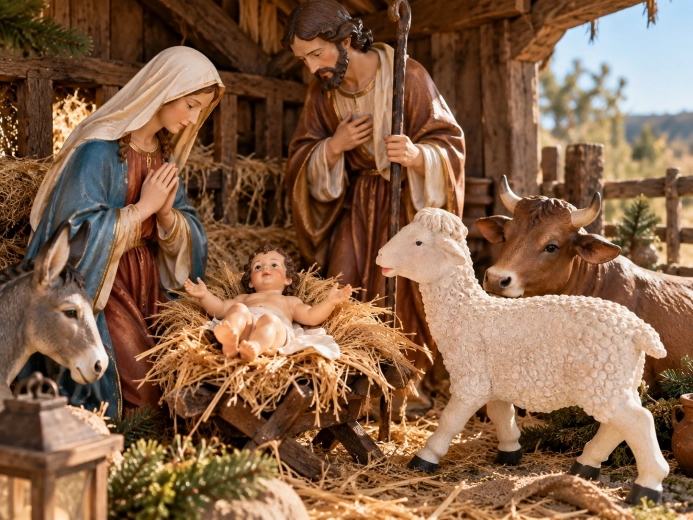 Voor een grote kerststal