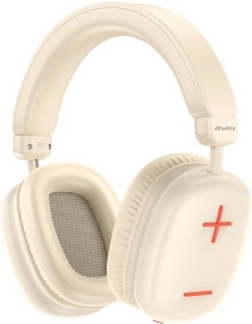 Draadloze on‑ear koptelefoon AWEI AT6 beige