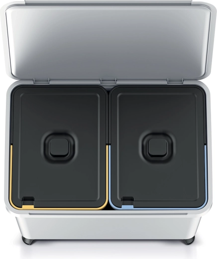 Twee gescheiden compartimenten voor eenvoudig scheiden