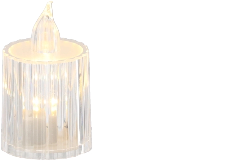 Warmwit licht en stabiele vlam