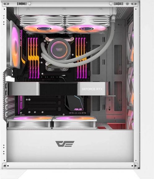 RGB-uitstraling achter gehard glas
