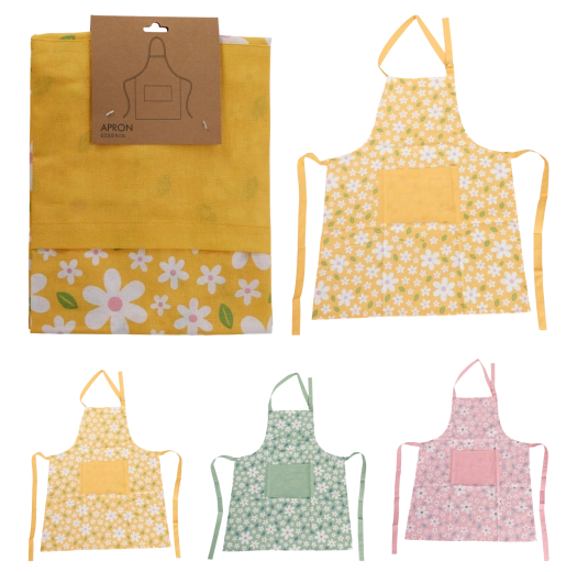 Keukenschort 84 × 60 cm met bloemmotief