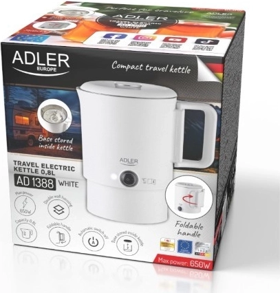 Echt reisklaar: inklapbare handgreep en basis binnenin