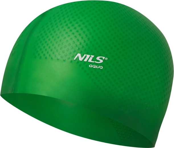 Siliconen badmuts NILS Aqua NQC Dots groen