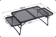Opvouwbare lage kampeertafel Flip 70 zwart