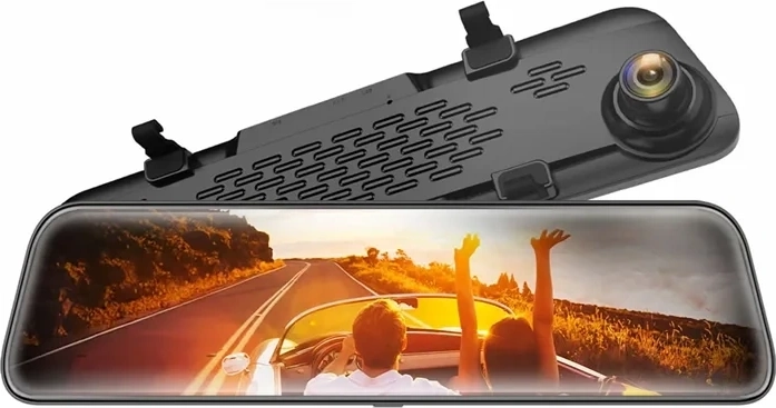 Dashcam in de vorm van een achteruitkijkspiegel WOLFBOX G840S 4K met GPS en 32GB-kaart