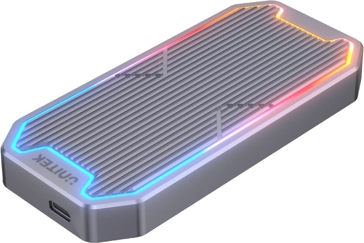 Behuizing voor M.2 SSD met RGB, USB 3.2 Gen2