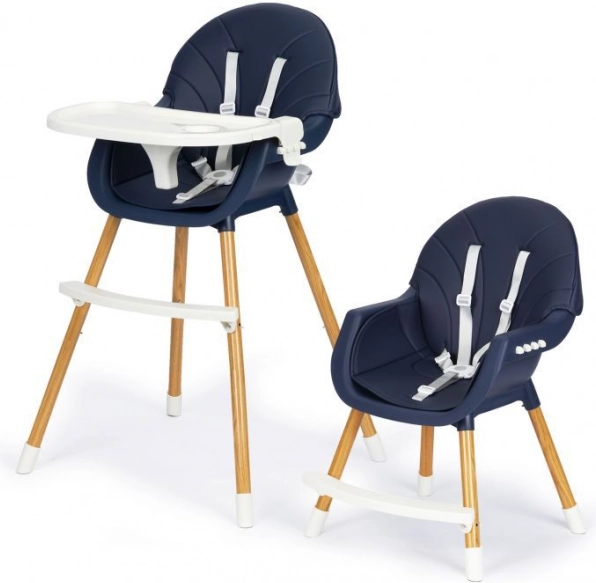 kinder eetstoel 2-in-1 ECOTOYS, donkerblauw