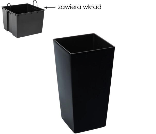 Uitneembare inzet voor comfortabel planten