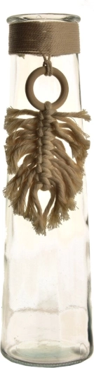 Glazen vaas Macramé 9 × 9 × 35 cm