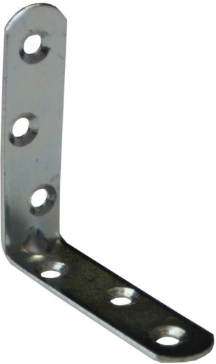 Montagehoek met persing 70 × 18 × 2 mm, wit verzinkt, 15 stuks